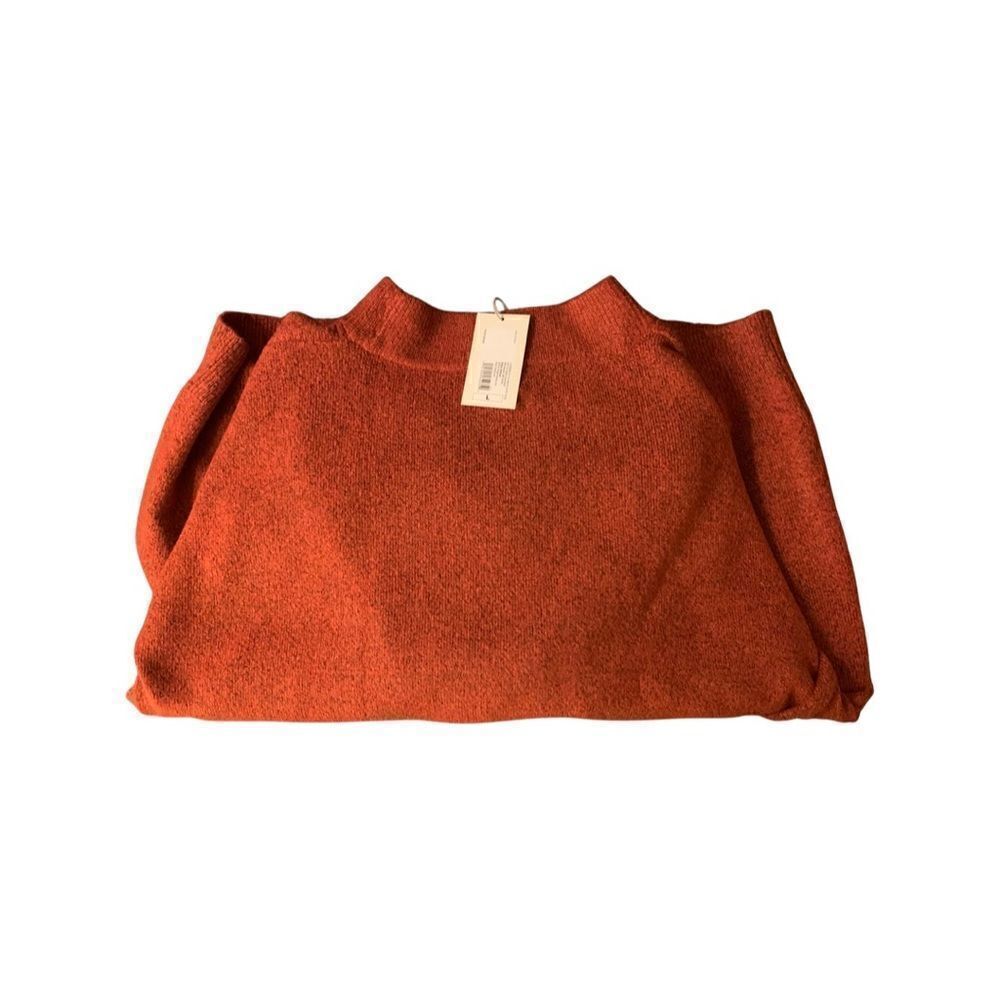 A New Day Rust Mock Turtleneck Long Sleeve Pullover Sweater – Size Large - Picture 7 of 9